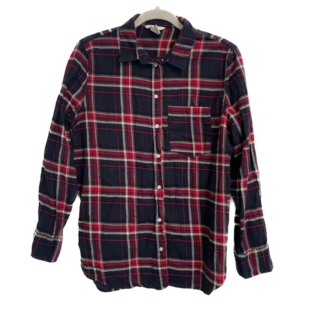 H&M PLAID BUTTON DOWN